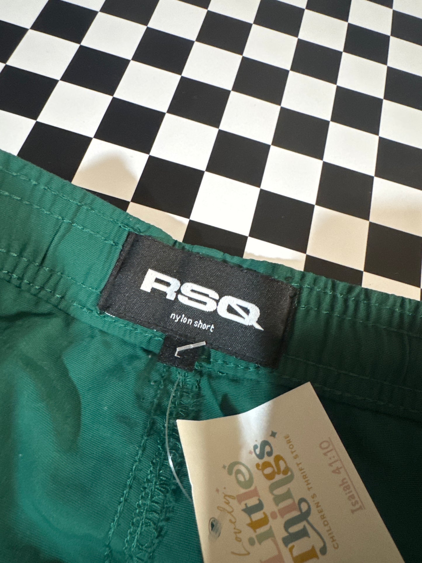 RSQ nylon green shorts L