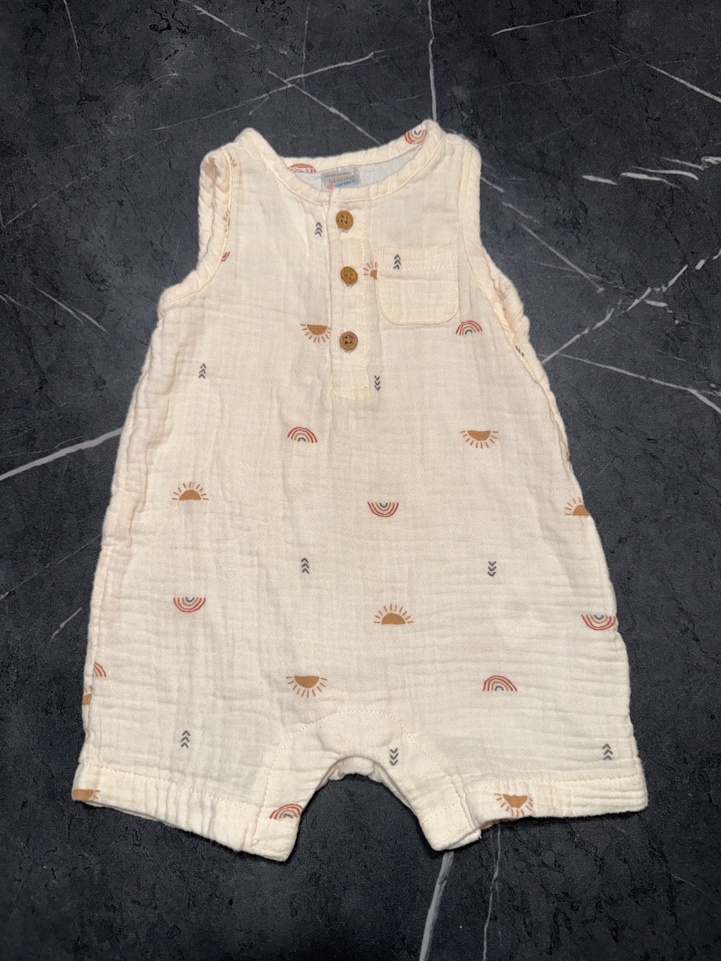 Carter's Hilary Duff Rays and Rainbows Crinkle Gauze Romper