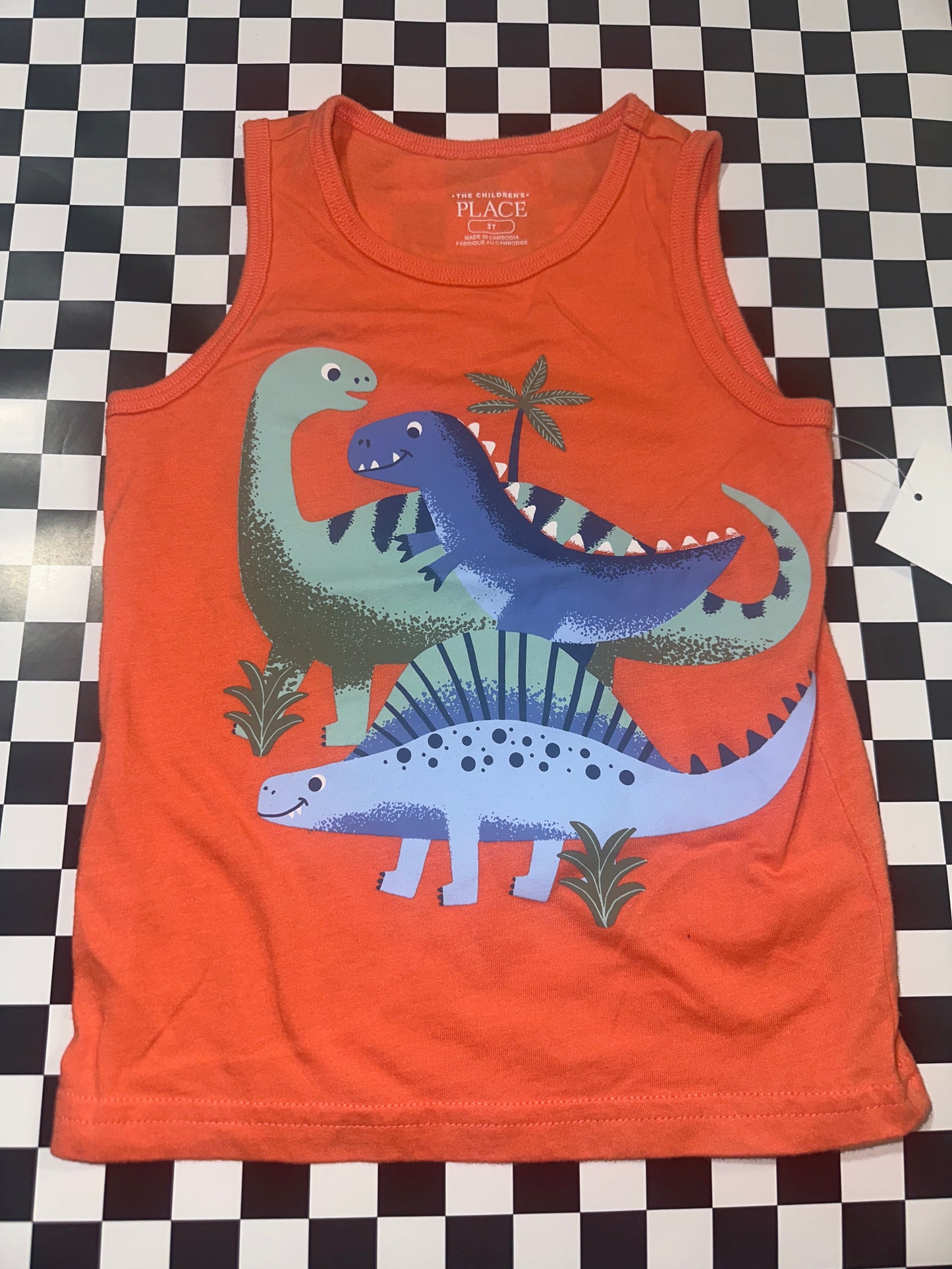 Children’s Place Dino Tank size 3T Orange
