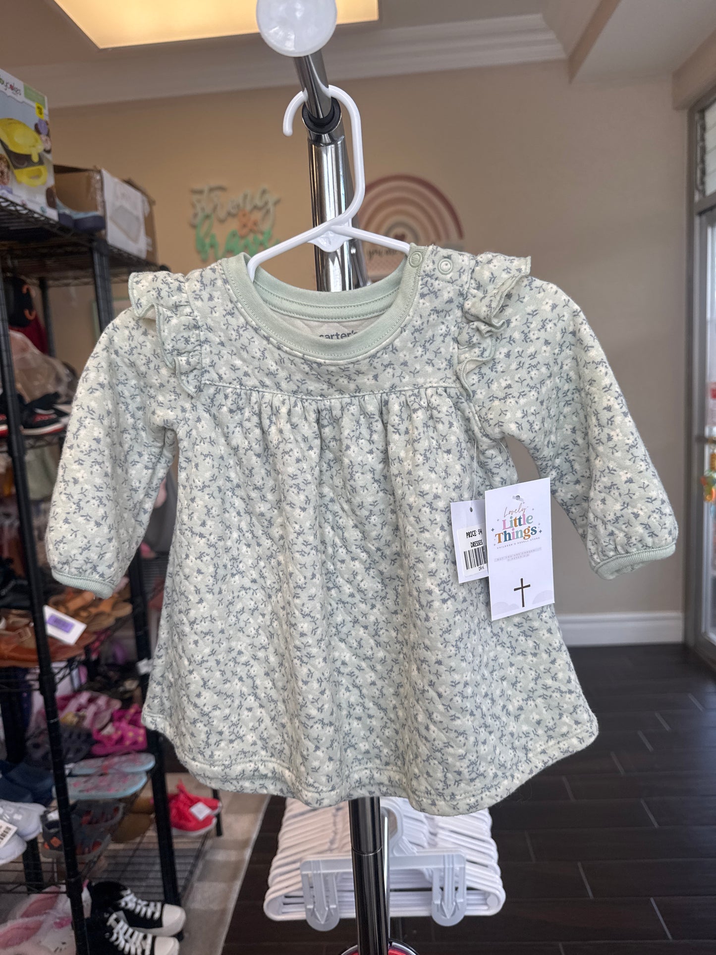Carters baby girl floral dress 3/6
