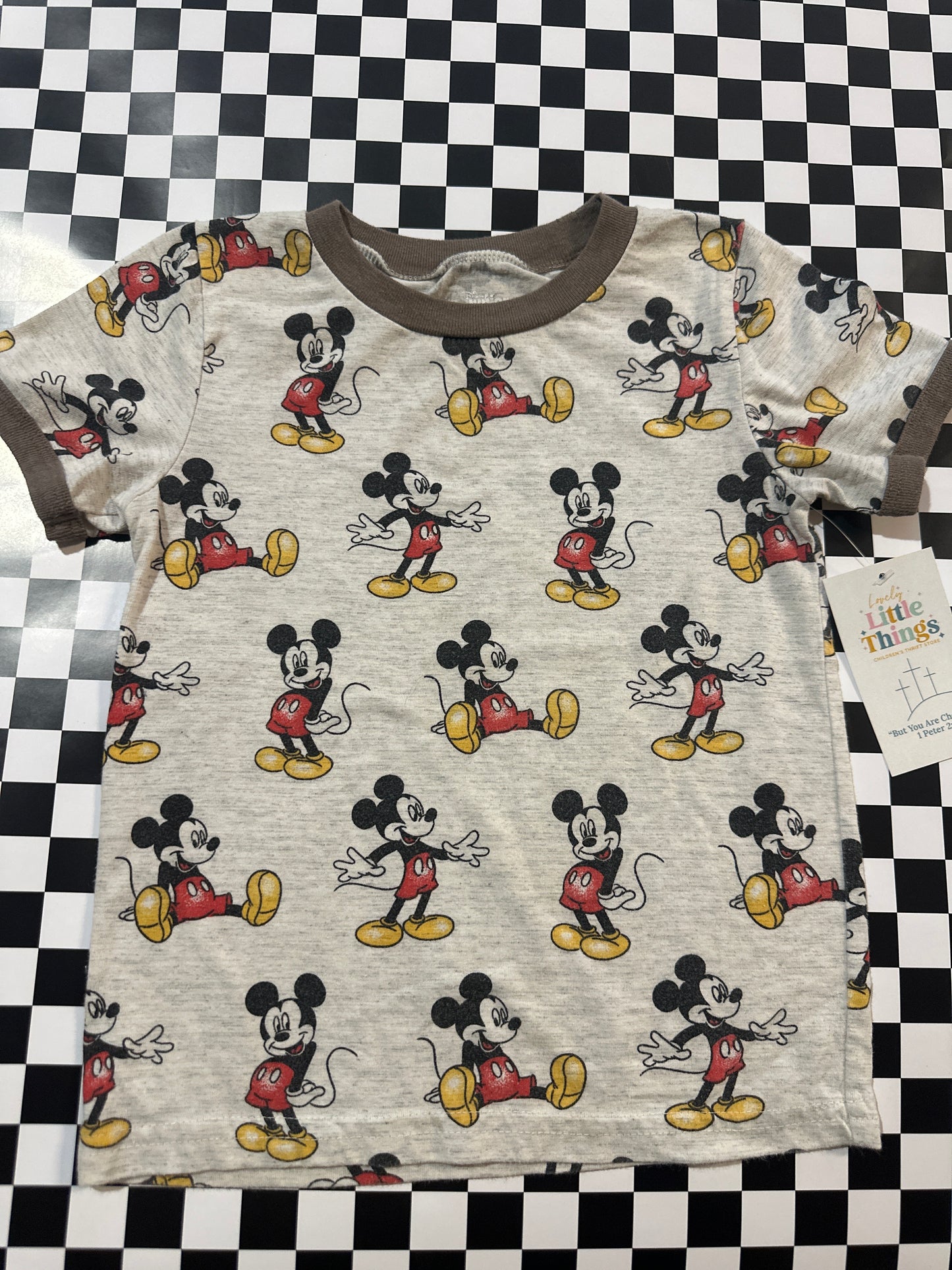 Disney Mickey Mouse Shirt size 4T beige