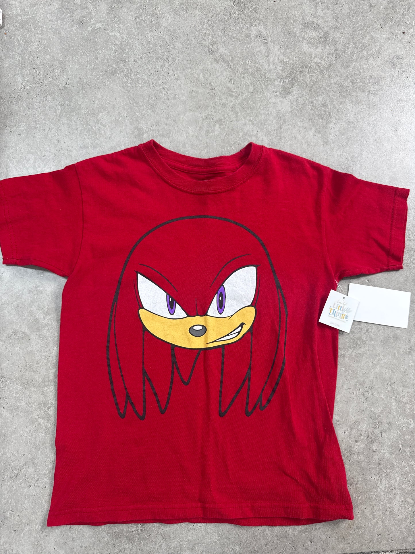 red Sonic the Hedgehog Knuckles t shirt
