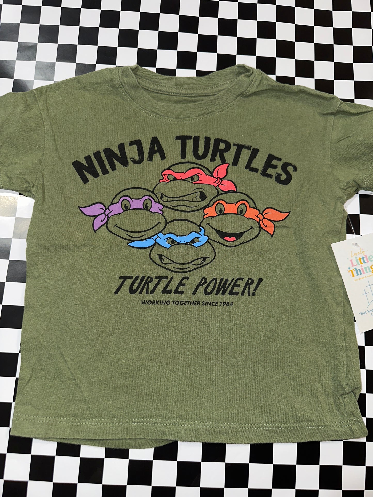 Ninja Turtle Boys Green Shirt size 3T