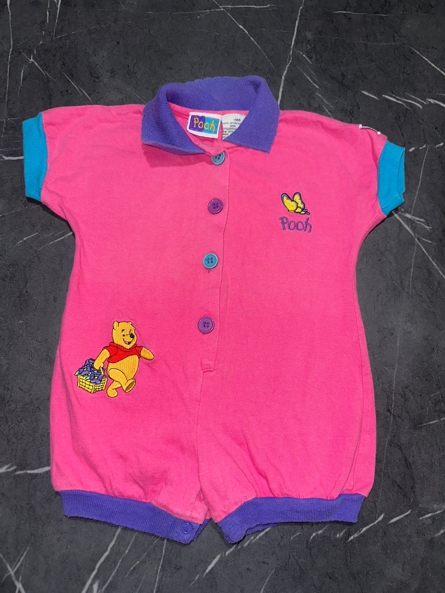 vintage Disney Winnie the Pooh short-sleeve romper