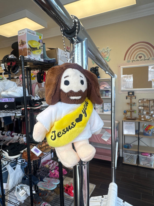 Jesus plush keychain