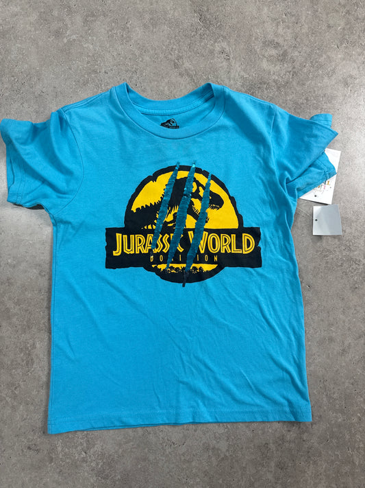 turquoise Jurassic World logo short-sleeve shirt