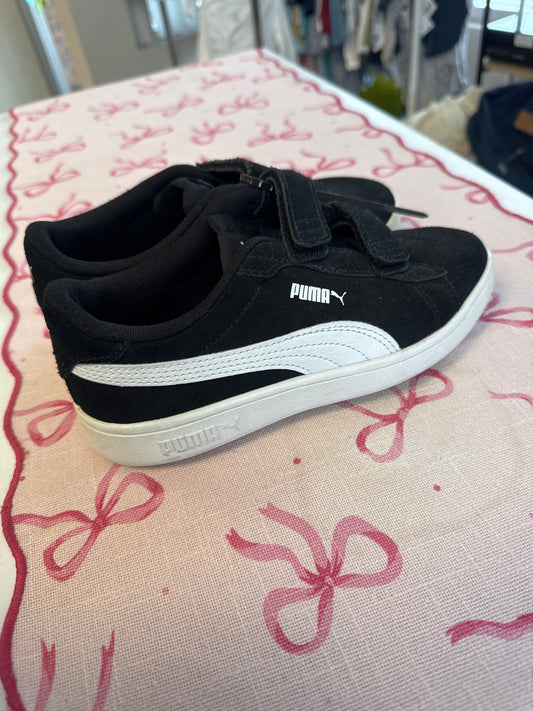 PUMA Smash v2 SD V PS shoes in black & white 3