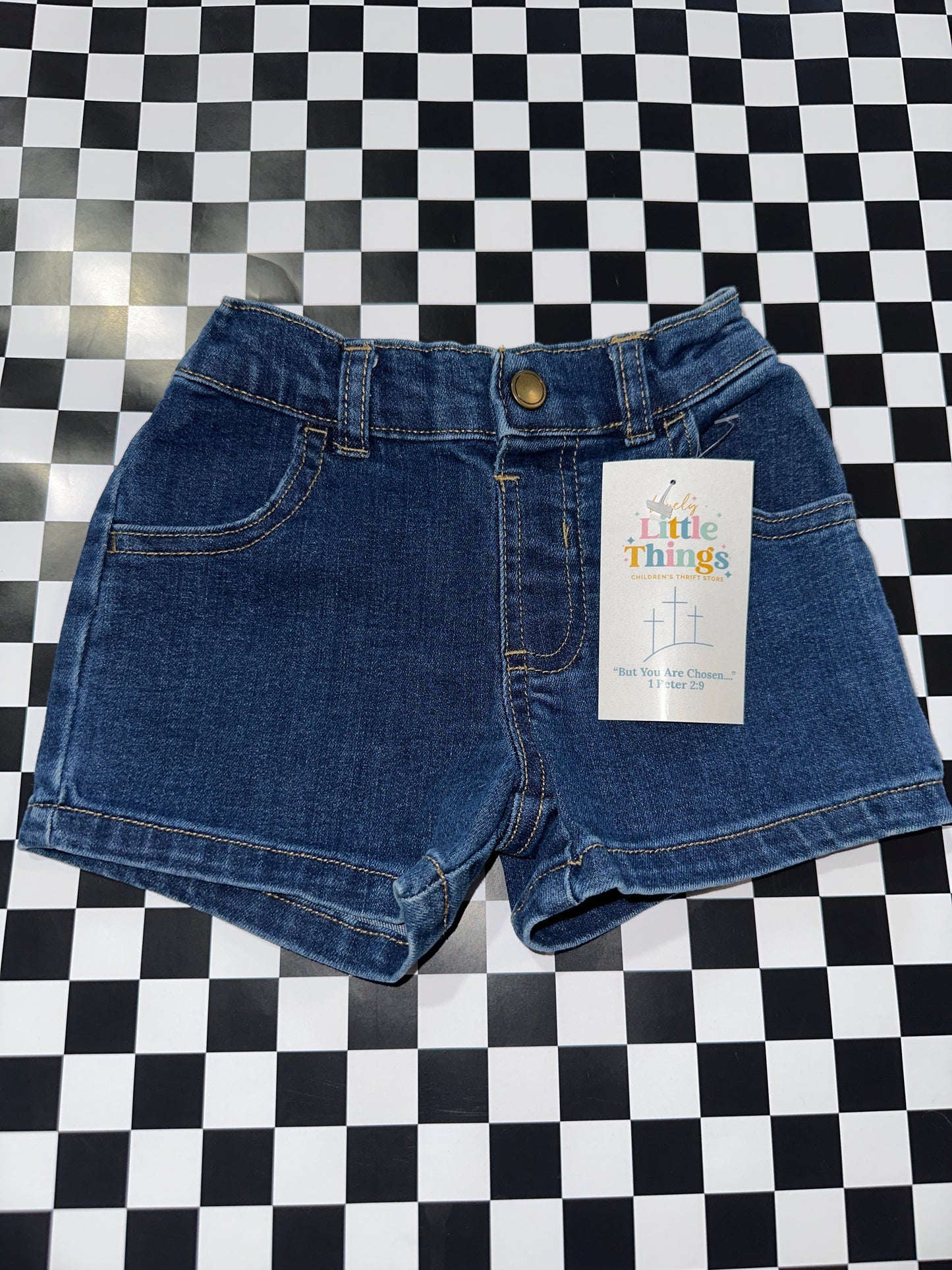 Garanimals Girls Jean shorts size 6-9 months