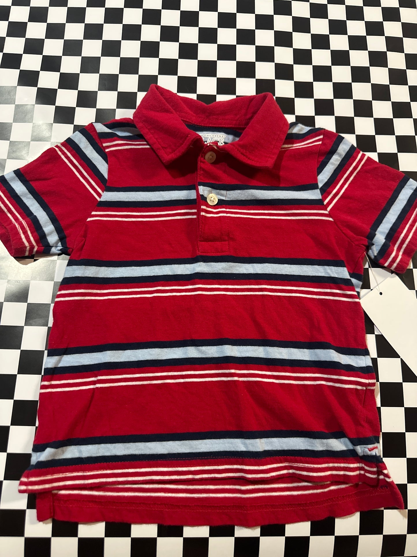 Children’s place boys collard shirt size 2T red
