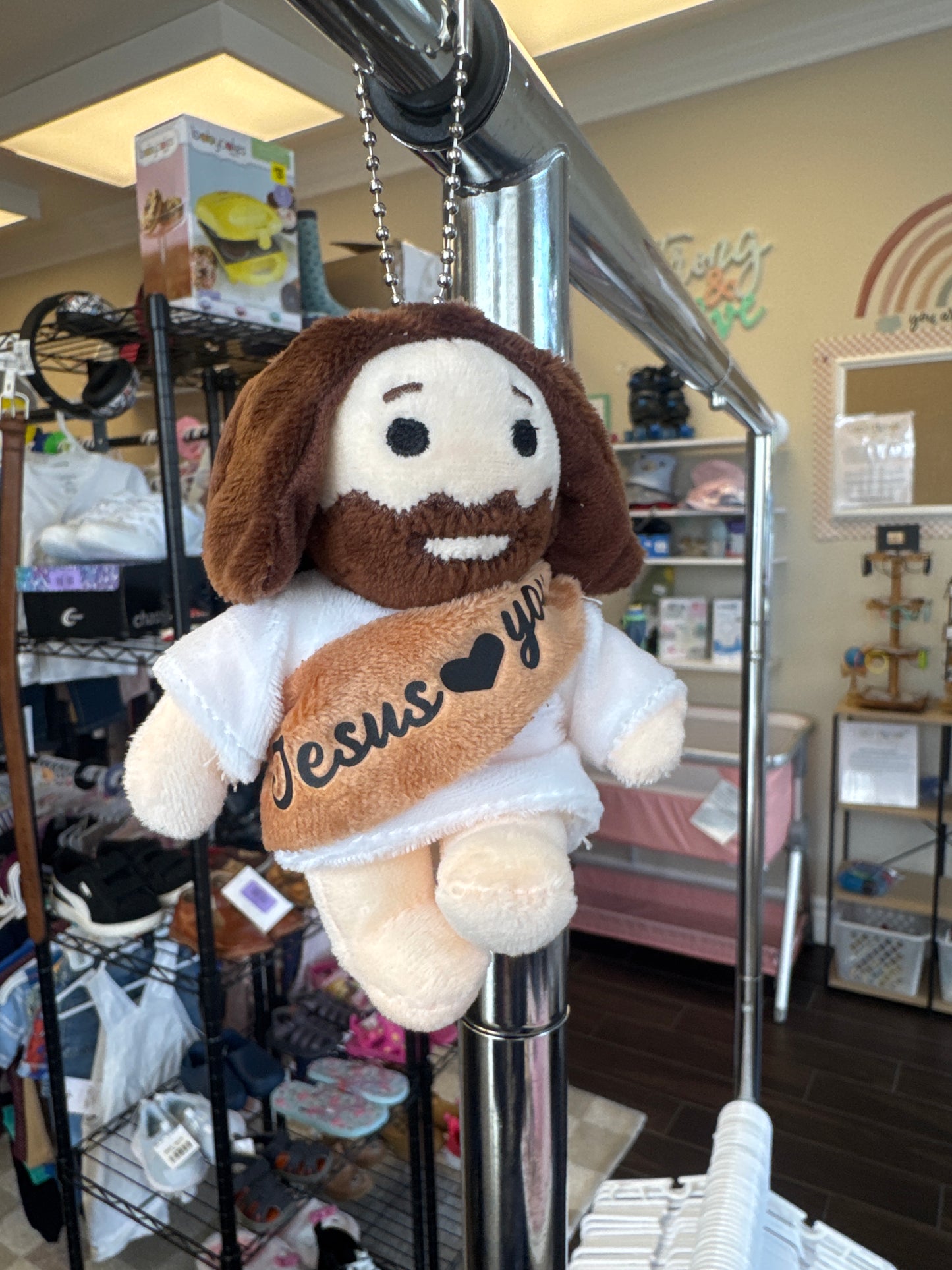 Jesus plush keychain