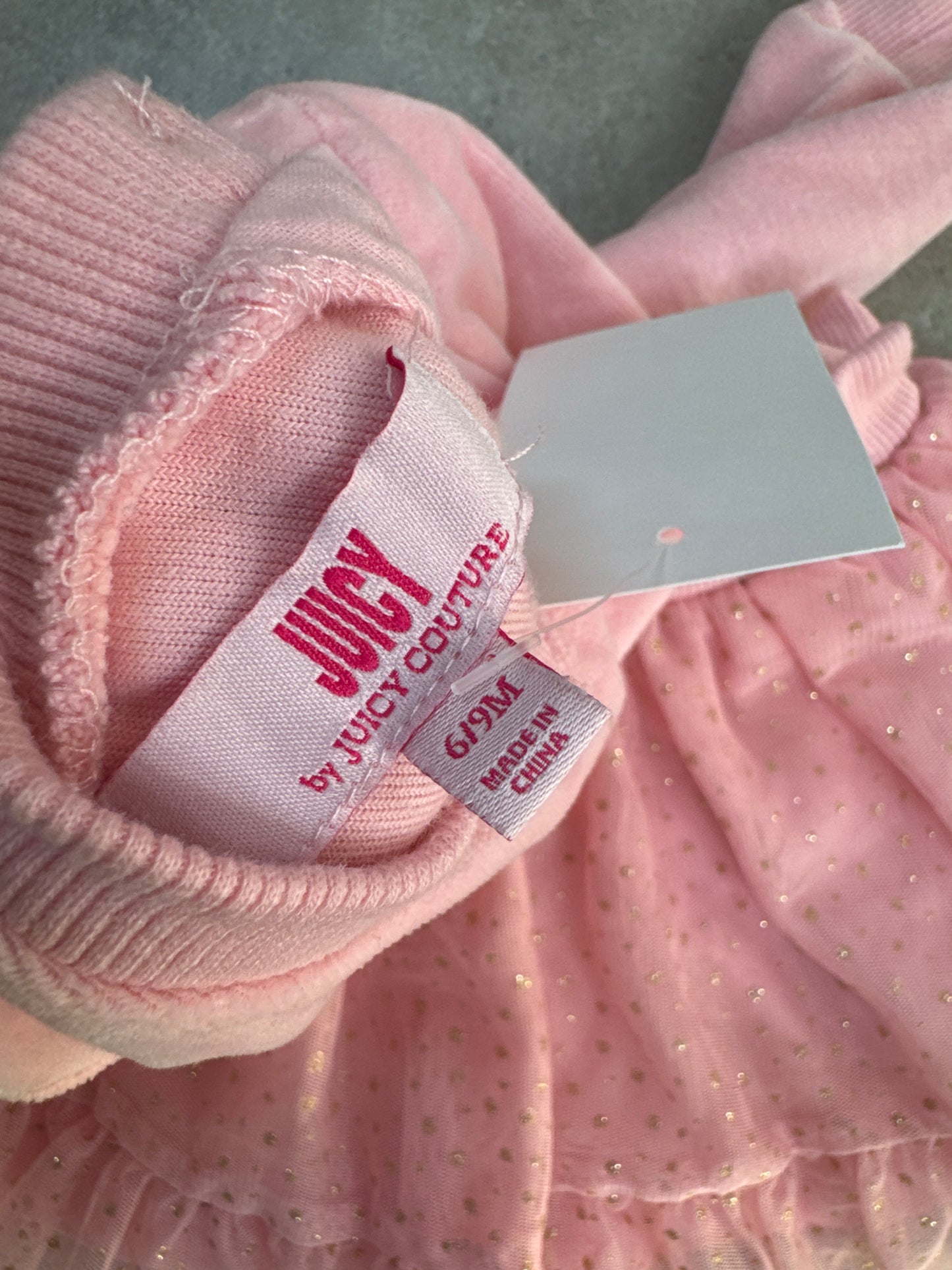 pink Juicy Couture velour and tulle tutu dress