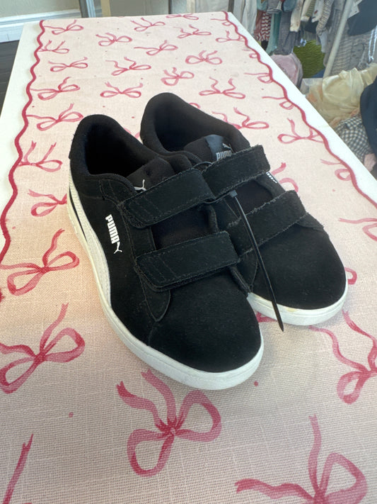 PUMA Smash v2 SD V PS shoes in black & white 3