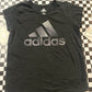 Adidas girls shirts black size 10-12