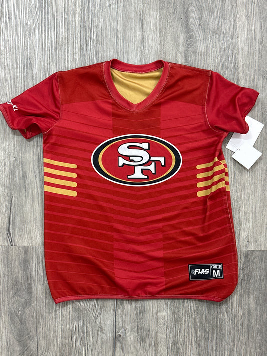 49ers youth flag football jersey set size Medium