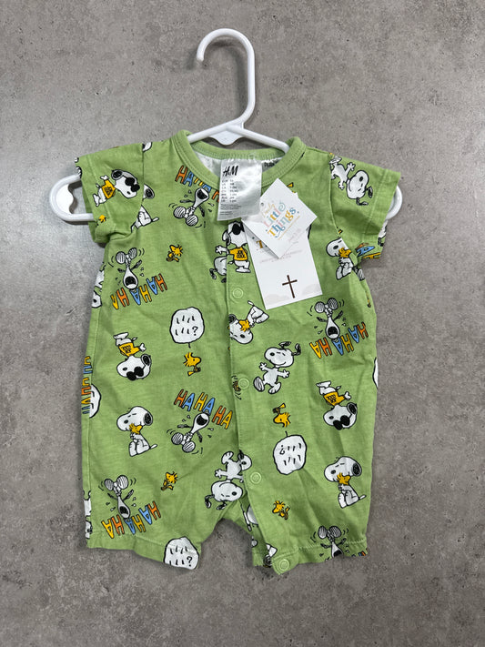 H&M Peanuts Snoopy baby one-piece romper