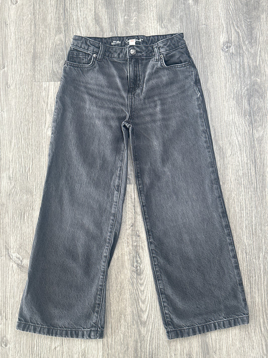 Cat & Jack brand,wide-leg or baggy style in a black/gray wash.