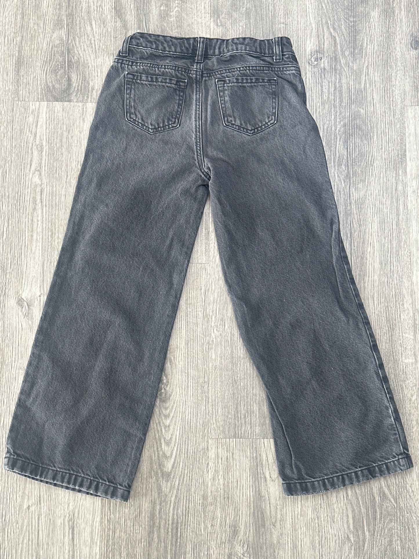 Cat & Jack brand,wide-leg or baggy style in a black/gray wash.