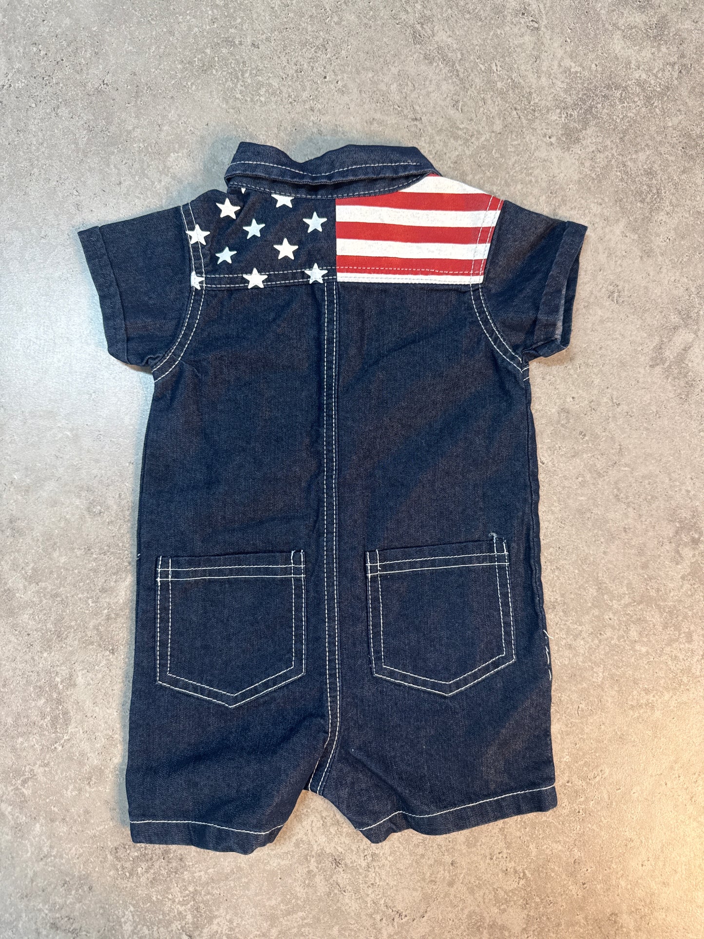 U.S. Polo Assn. denim baby boy stars flag 3-6 months