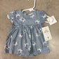 Carters blue floral romper
