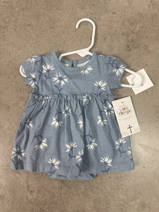 Carters blue floral romper
