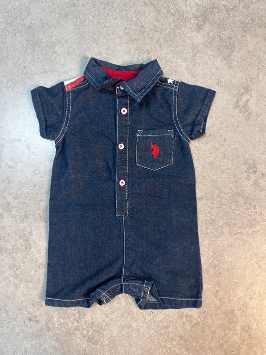 U.S. Polo Assn. denim baby boy stars flag 3-6 months