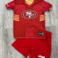 49ers youth flag football jersey set size Medium