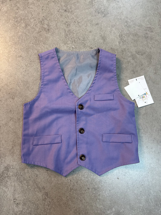 lavender boys' formal suit set vest and matching pants