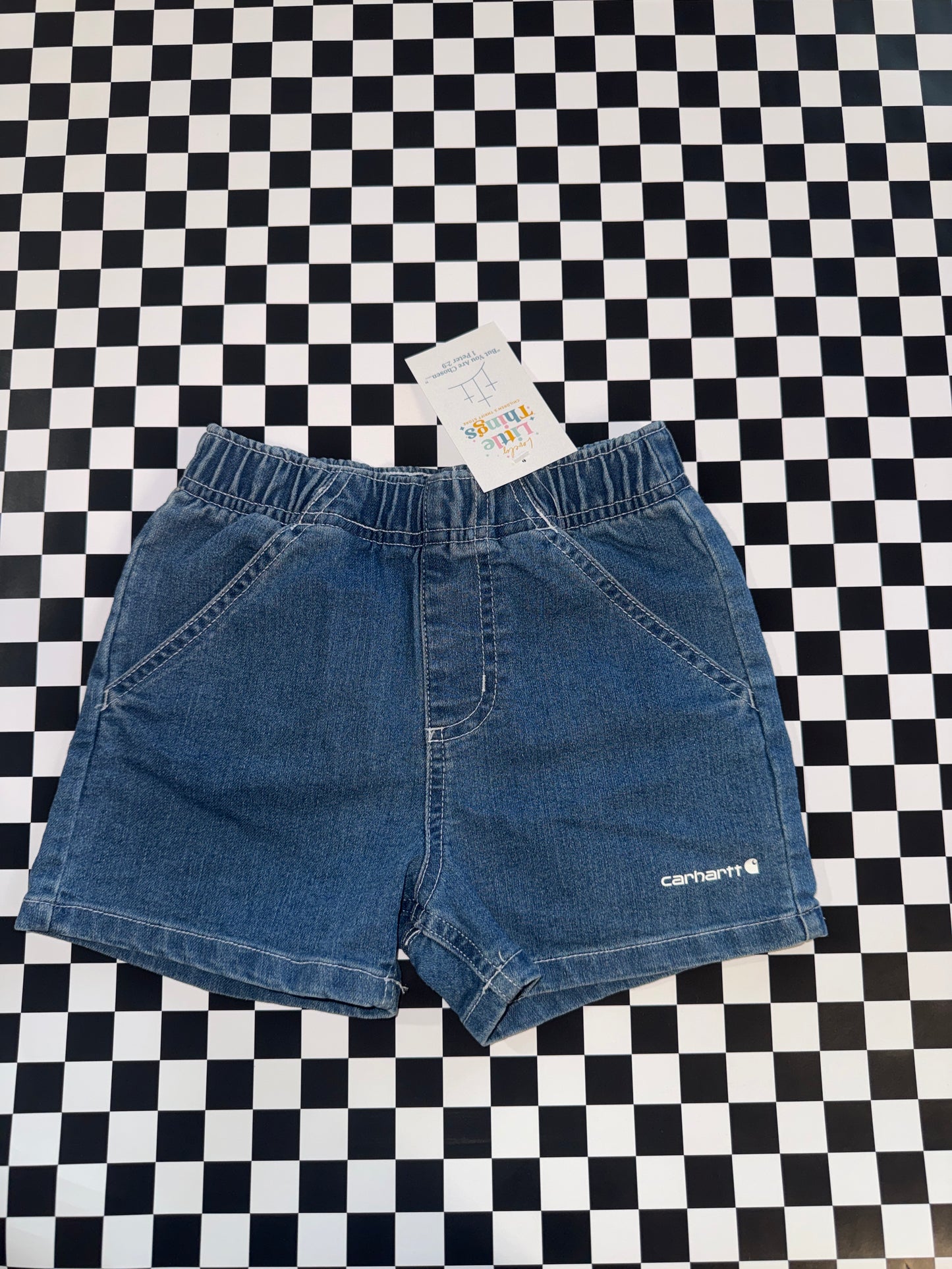 Carhartt Kids blue denim shorts 4T