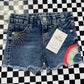 Cat&Jack girls rainbow and sun jean shorts size 4/5