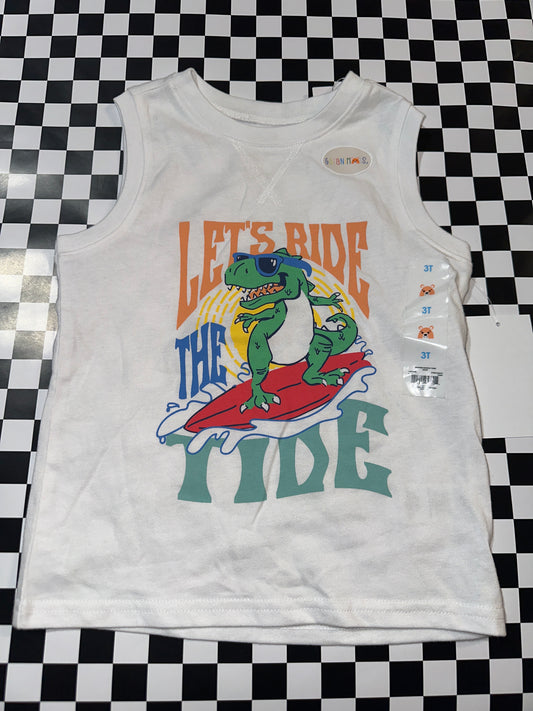 Garanimals Boys White Dino Tank size 3T NWT