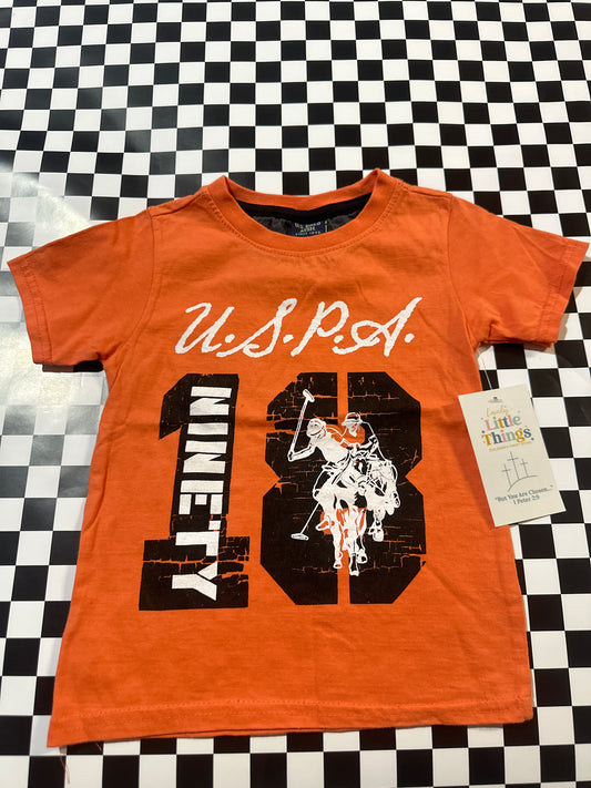 U.S.Polo boys Tshirt size 3T Orange
