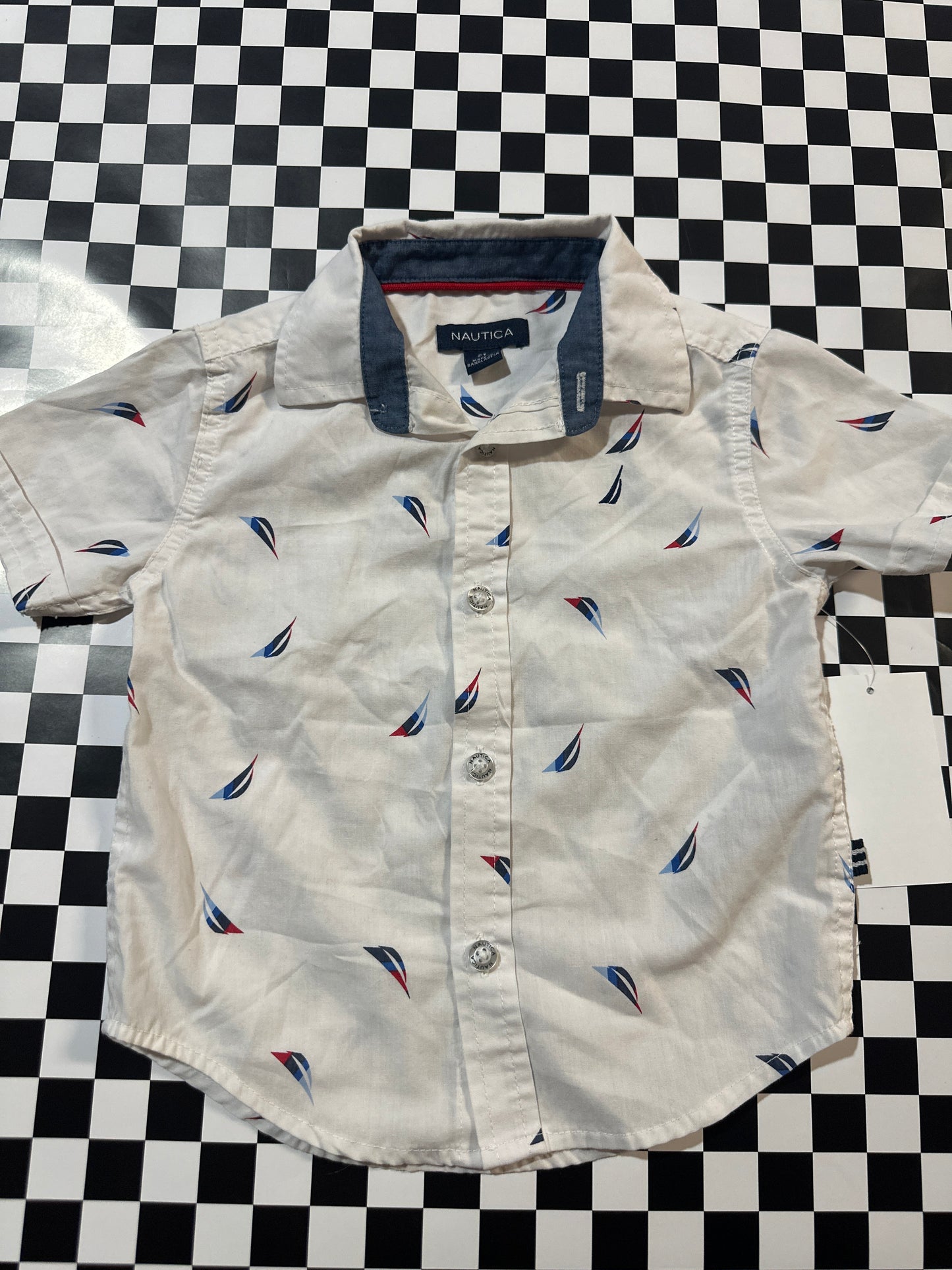 Nautica boys collared shirt size 2T white