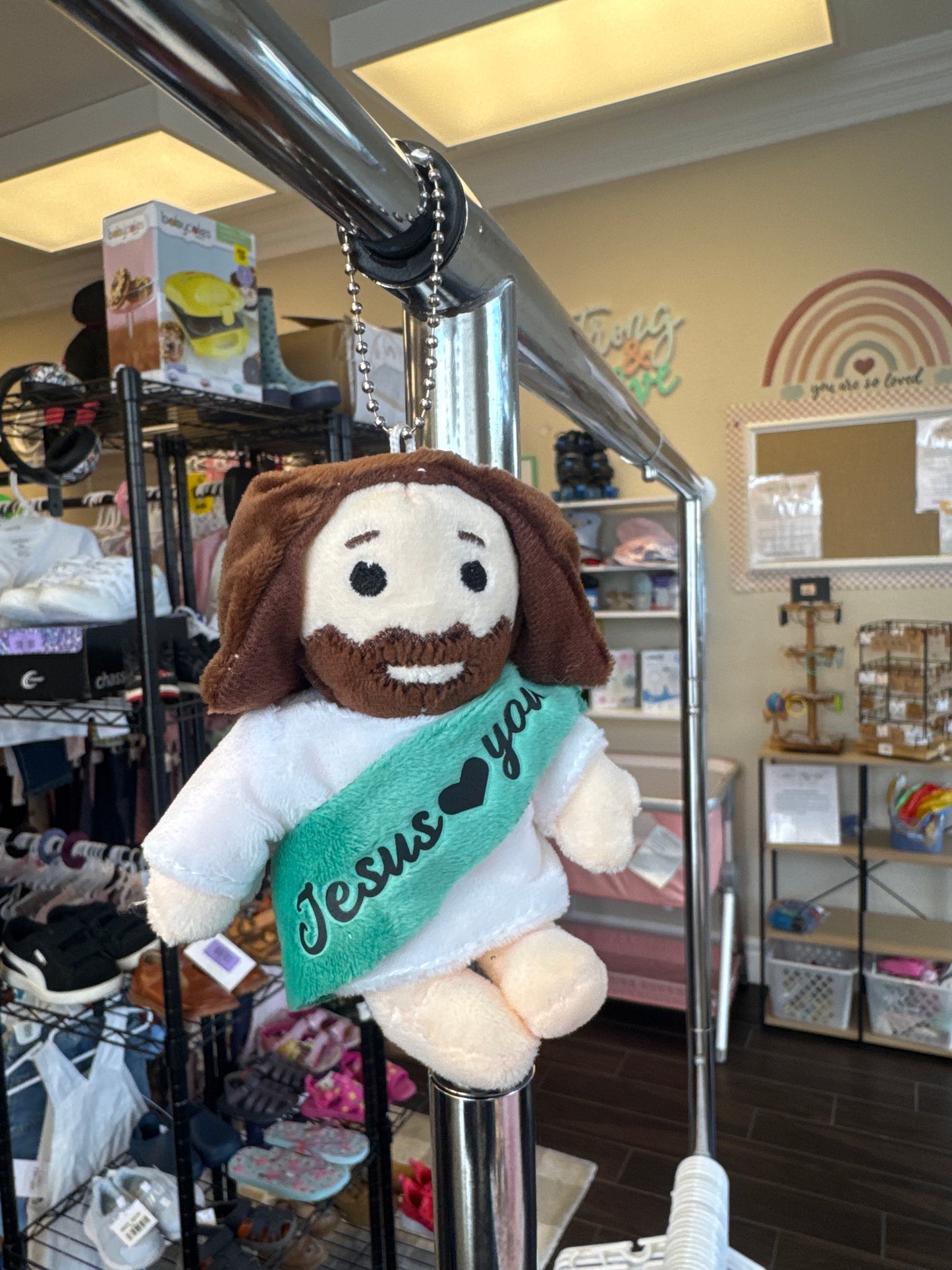 Jesus plush keychain
