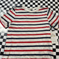 H&M tshirt size 6/7 white w/ red and blue stripes