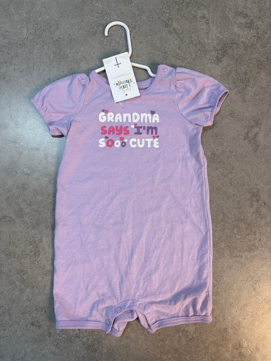 Grandma says I’m so cute okie dokie 24m romper