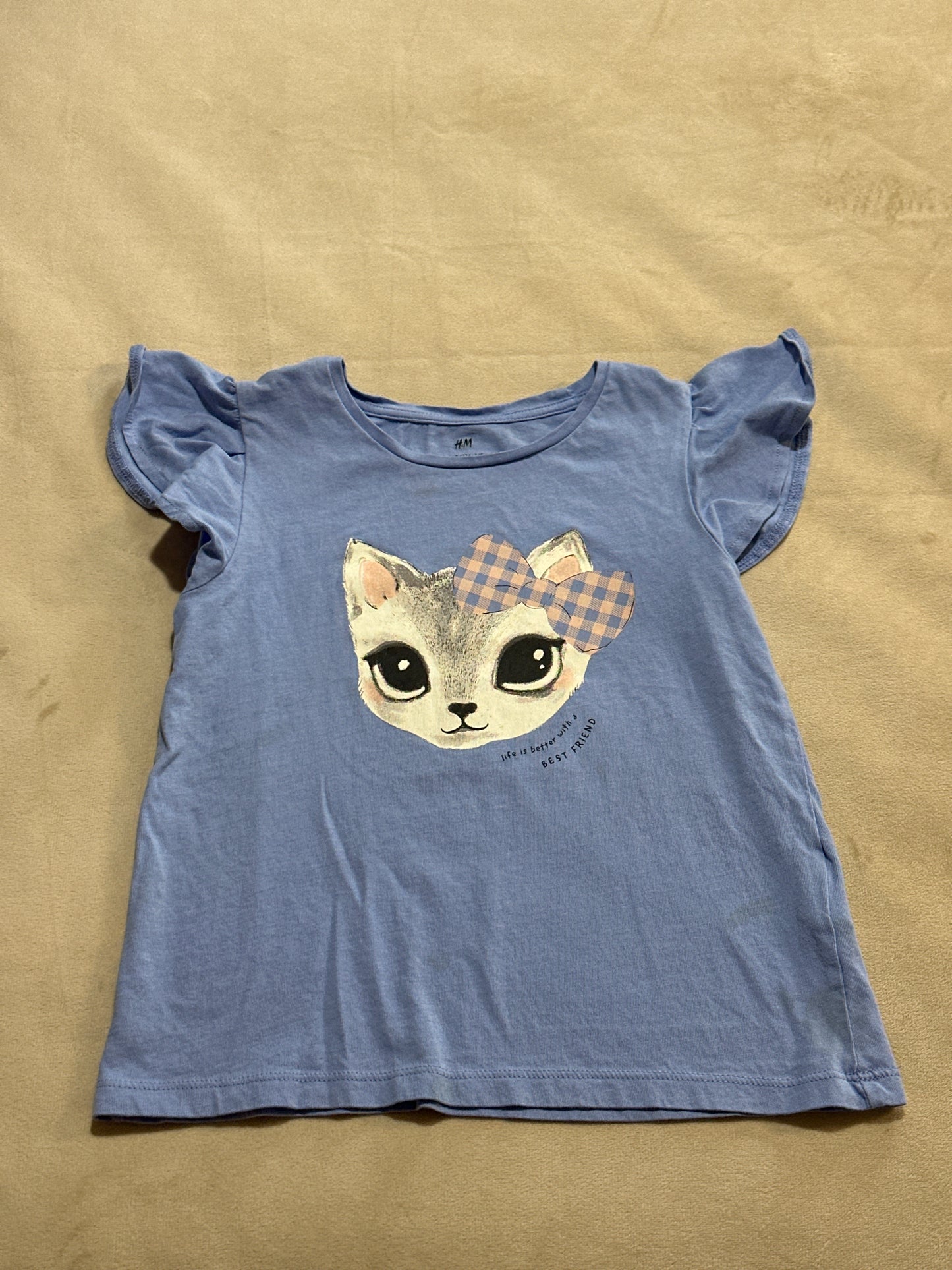 H&M girls Cat shirt size 5t