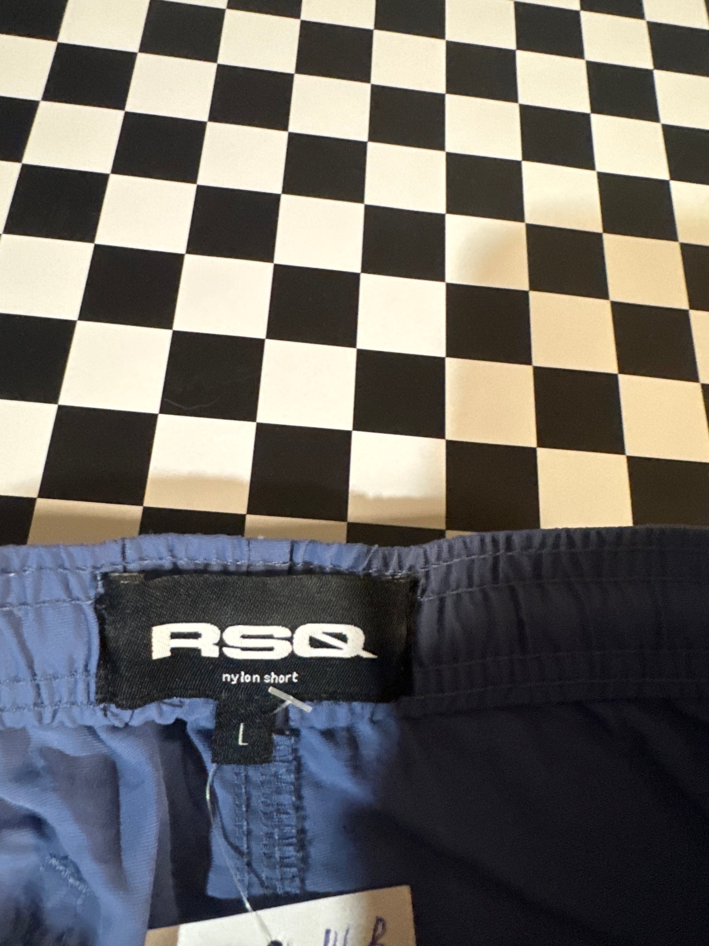 RSQ nylon blue shorts L