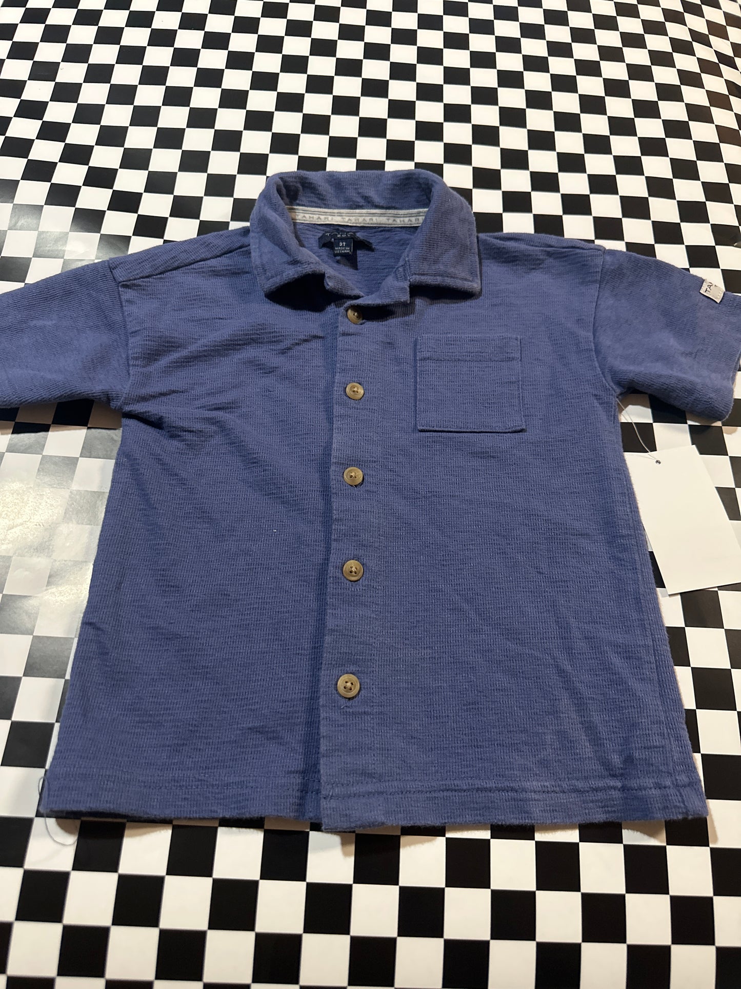 Tahari Boy blue collard shirt size 3T