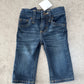 Wrangler baby boy's adjustable waist dark wash bootcut jeans