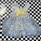 Little Lass girls blue and yellow floral dress size 2T