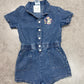 Disney Toddler Girl Western Minnie Mouse Cotton Graphic Print Denim Romper