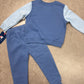 NWT

Champion infant blue color block sweatshirt and jogger set