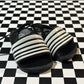 WN kids slides size 3 black and white