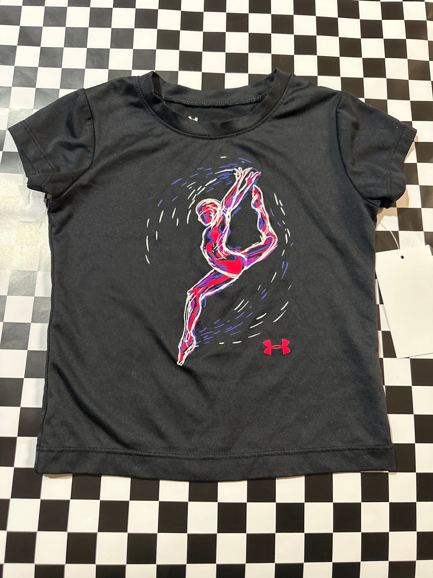 UA Girls Black Athletic Dance Tshirt size 2T