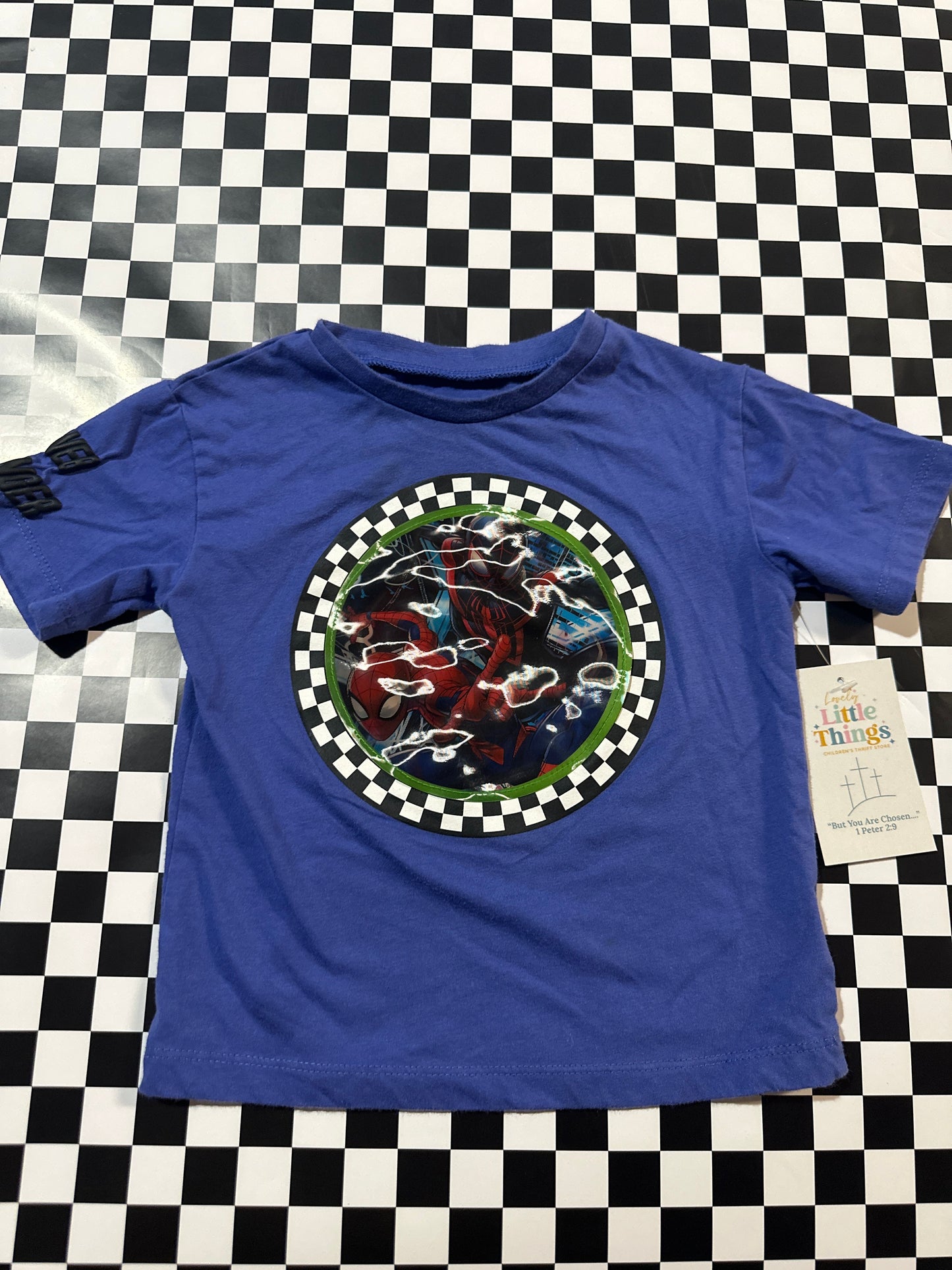 Marvel spider man hologram Tshirt size 3T blue