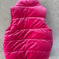 Gymboree fuchsia velvet puffer ves