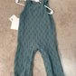 Kyle & Deena blue ribbed baby romper