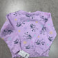 NWT purple Bluey character fleece sweatshirt with a puffy graphic logo