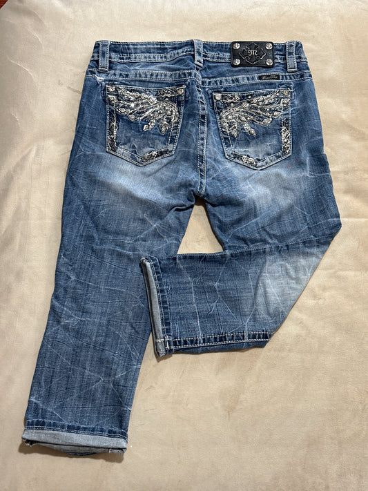 MissMe mid-rise Cuffed Capris size 29