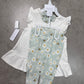 NWT Rene Rafe white tunic and daisy-print leggings set